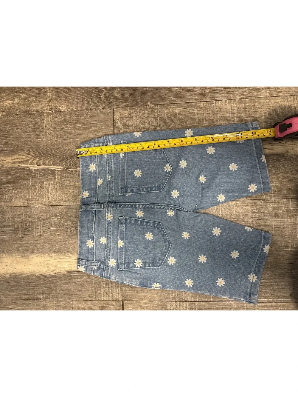 The Children's Place Girls Daisy Print Denim Skimmer Shorts Blue NEW
